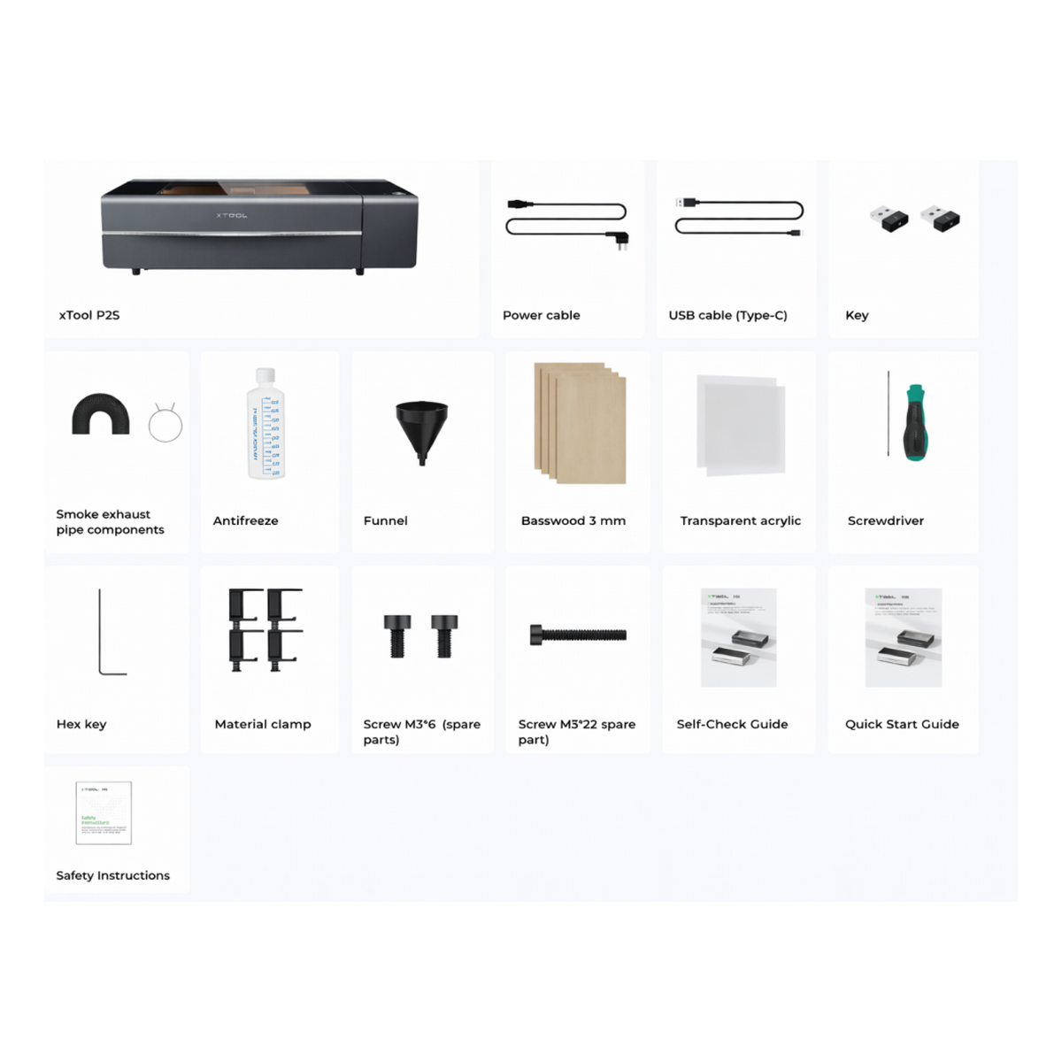 xTool P2S 55W Professional Desktop CO2 Laser Cutter & Engraver